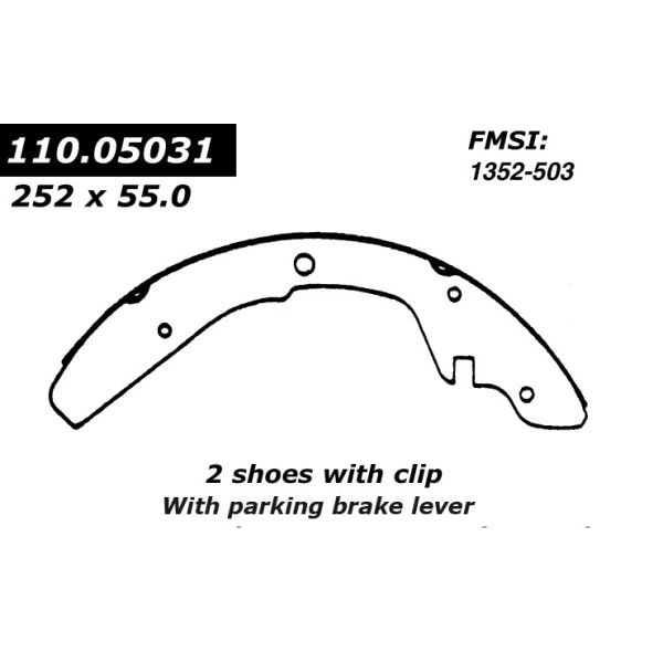Centric Parts Centric Brake Shoes, 111.05031 111.05031 - main